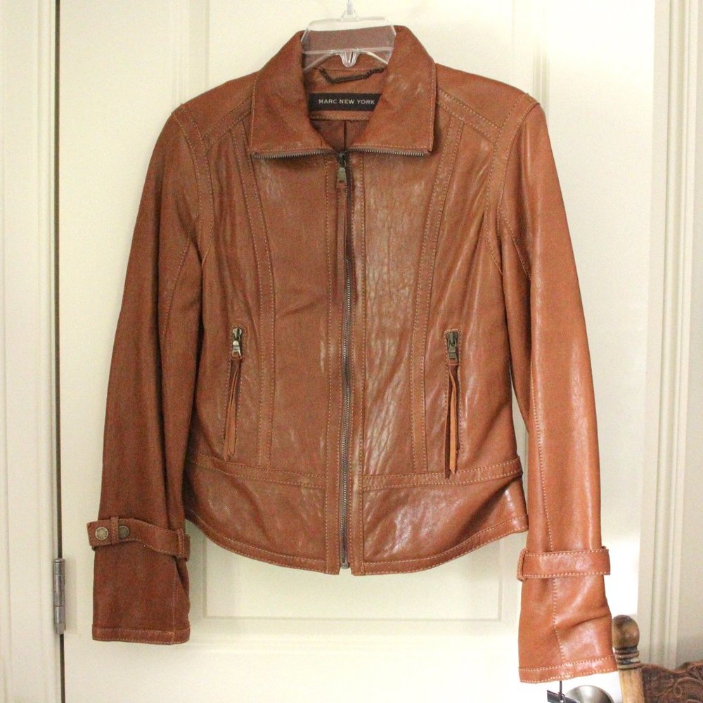 Marc New York Leather Jacket XS NWT - Picture 1 of 10